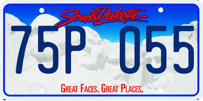SD license plate 75PO55