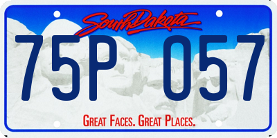 SD license plate 75PO57