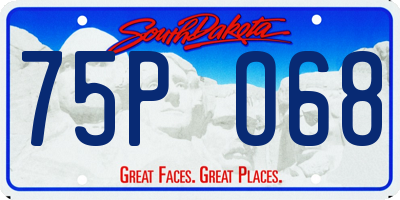 SD license plate 75PO68