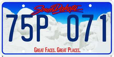 SD license plate 75PO71