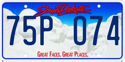 SD license plate 75PO74