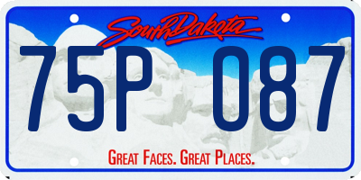 SD license plate 75PO87