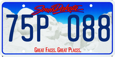 SD license plate 75PO88