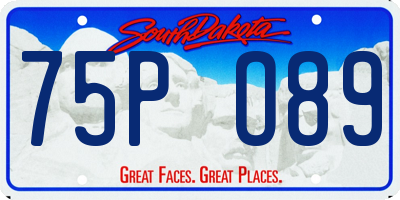 SD license plate 75PO89