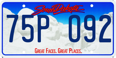 SD license plate 75PO92