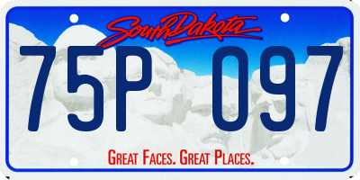SD license plate 75PO97