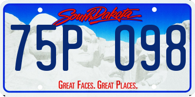 SD license plate 75PO98