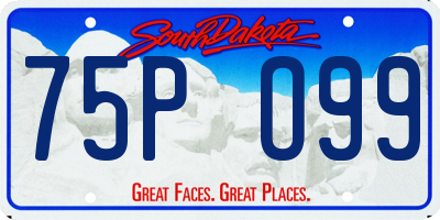 SD license plate 75PO99