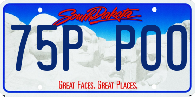 SD license plate 75PP00