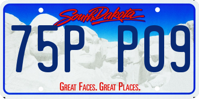 SD license plate 75PP09