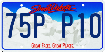 SD license plate 75PP10