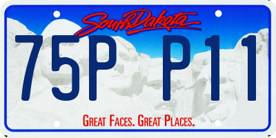SD license plate 75PP11