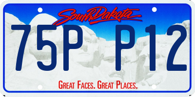 SD license plate 75PP12