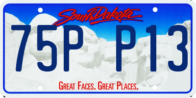 SD license plate 75PP13