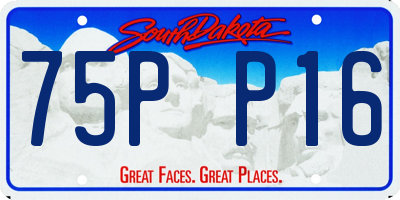 SD license plate 75PP16