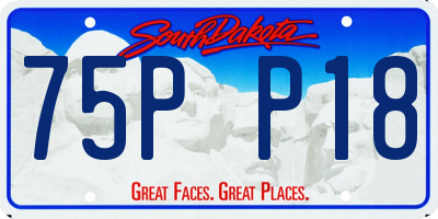 SD license plate 75PP18