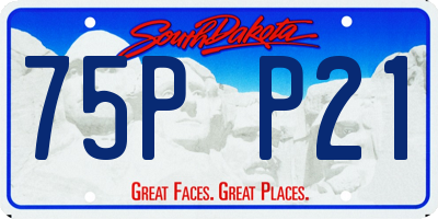 SD license plate 75PP21