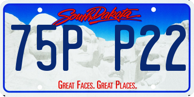 SD license plate 75PP22
