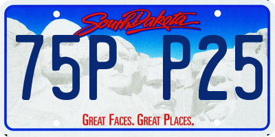 SD license plate 75PP25