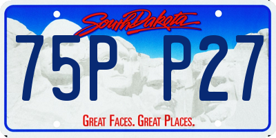 SD license plate 75PP27