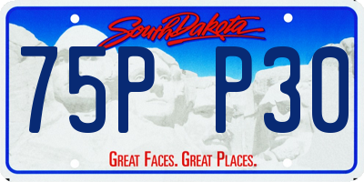 SD license plate 75PP30