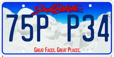 SD license plate 75PP34