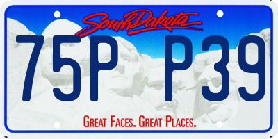 SD license plate 75PP39