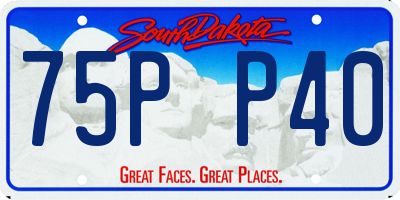 SD license plate 75PP40