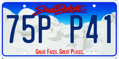 SD license plate 75PP41