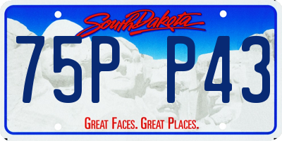 SD license plate 75PP43
