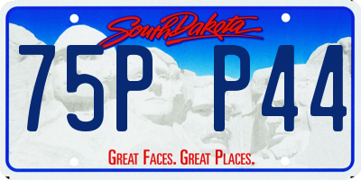 SD license plate 75PP44