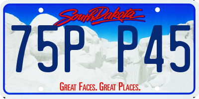 SD license plate 75PP45