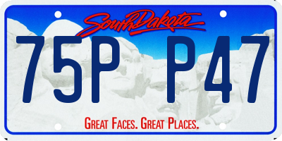 SD license plate 75PP47