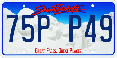 SD license plate 75PP49