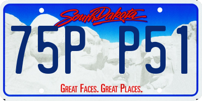 SD license plate 75PP51