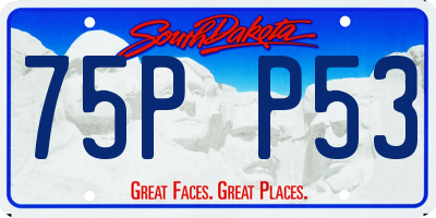 SD license plate 75PP53