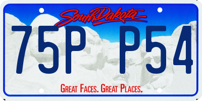 SD license plate 75PP54