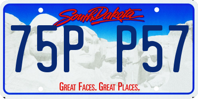SD license plate 75PP57