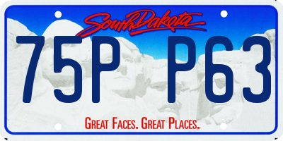 SD license plate 75PP63