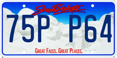 SD license plate 75PP64