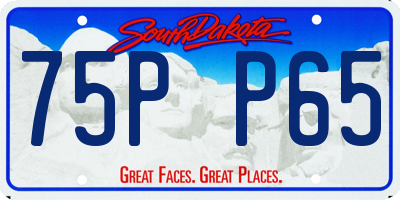 SD license plate 75PP65