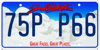 SD license plate 75PP66