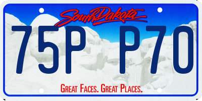 SD license plate 75PP70