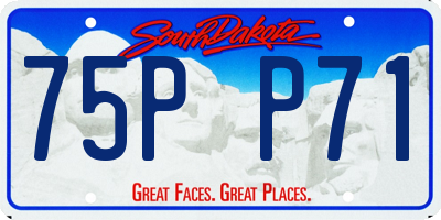 SD license plate 75PP71