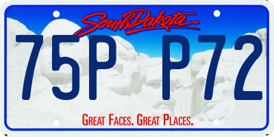 SD license plate 75PP72