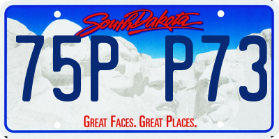 SD license plate 75PP73