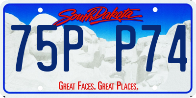 SD license plate 75PP74