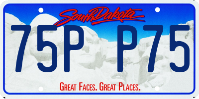 SD license plate 75PP75