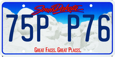 SD license plate 75PP76