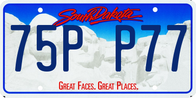 SD license plate 75PP77
